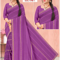 Printed Dyed Matching Saree with Blouse Piece for Premium Ethnic and Traditional Wear | RAL-VPM-1