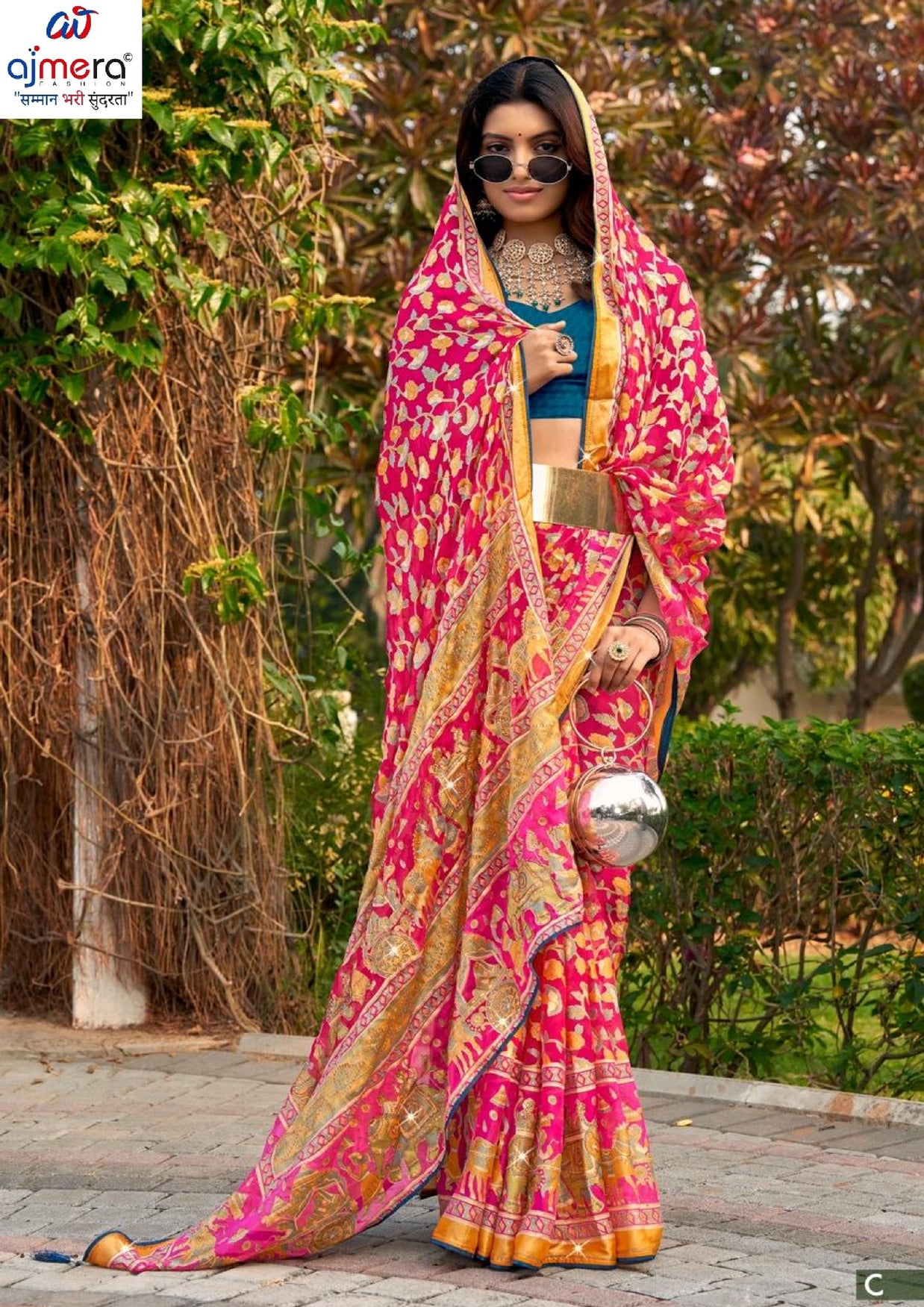 Exclusive Printed Saree with Blouse Piece for Elegant Ethnic Look | VDT-ZOYA BRASSO-32