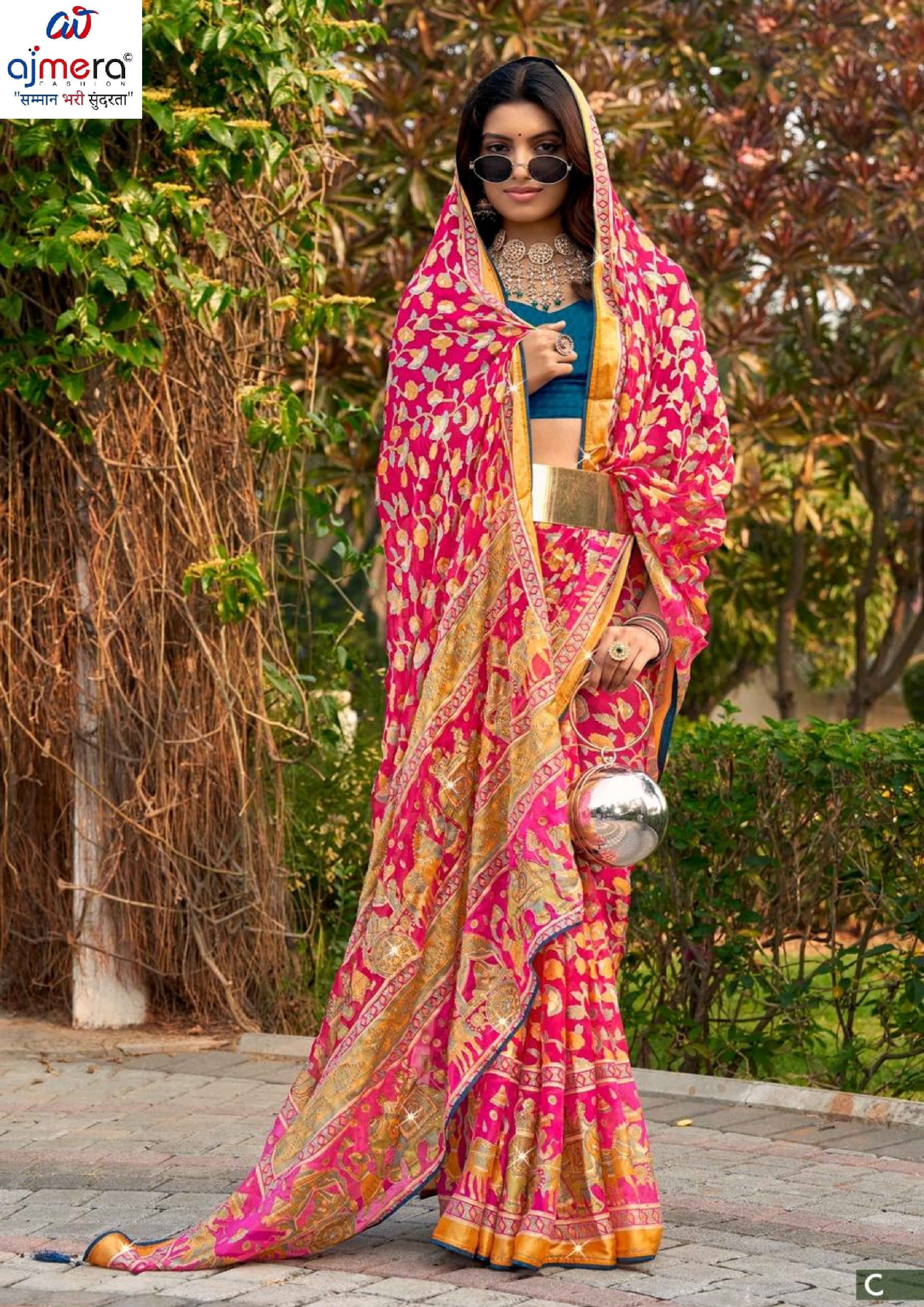 Exclusive Printed Saree with Blouse Piece for Elegant Ethnic Look | VDT-ZOYA BRASSO-32