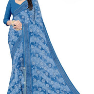 Zomato Print Loose Saree with Blouse for Premium Ethnic and Traditional Wear | CAS-GALAXY
