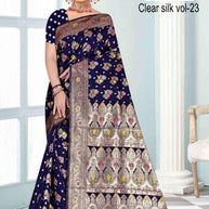Luxury Jacquard Silk Saree with Blouse Piece for Wedding & Party Wear | TUL-CLEAR SILK VOL-23