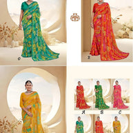 Exclusive Printed Saree with Blouse Piece for Elegant Ethnic Look | RDD-SARINA