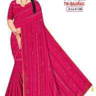 Trendy Dyed Matching Saree with Blouse Piece for Premium Ethnic and Traditional Wear | TIK-BAJIRAO