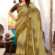 Chic Printed Saree with Blouse Piece for Sophisticated Ethnic Style  | PRM-APARNA BHABHI