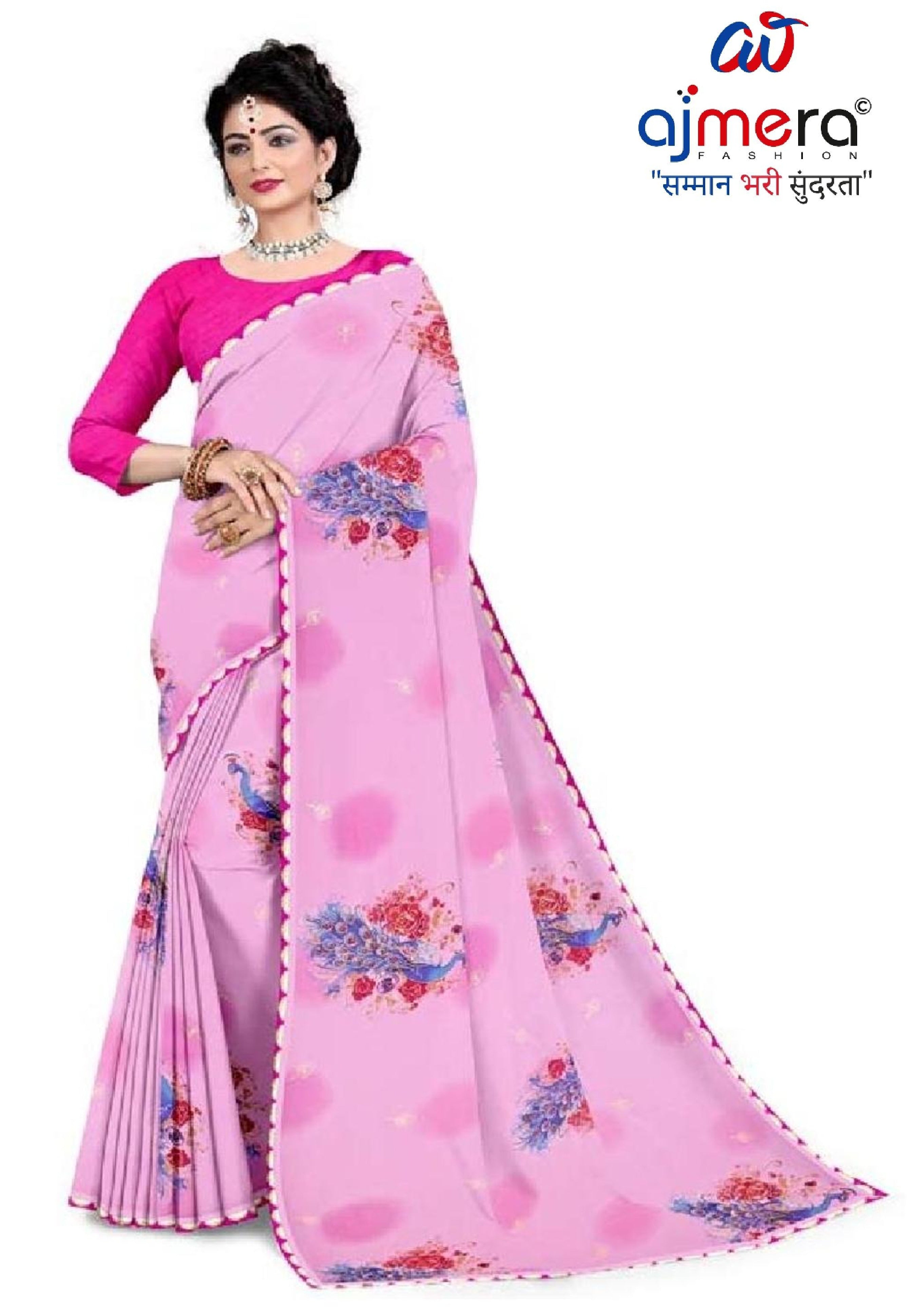 Georgette Print Loose Saree with Blouse for Premium Ethnic and Traditional Wear | TD-COCONUT