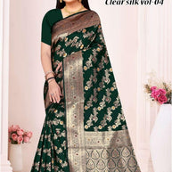 Rich Jacquard Silk Saree with Blouse Piece for Sophisticated Ethnic Style | TUL-CLEAR SILK VOL-04
