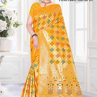 Elegant Jacquard Silk Saree with Designer Blouse Piece for Festive Elegance | TUL-PREM PAKHI SILK VOL-03
