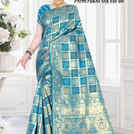 Designer Jacquard Silk Saree with Blouse Piece for Traditional Occasions | TUL-PREM PAKHI SILK VOL-06