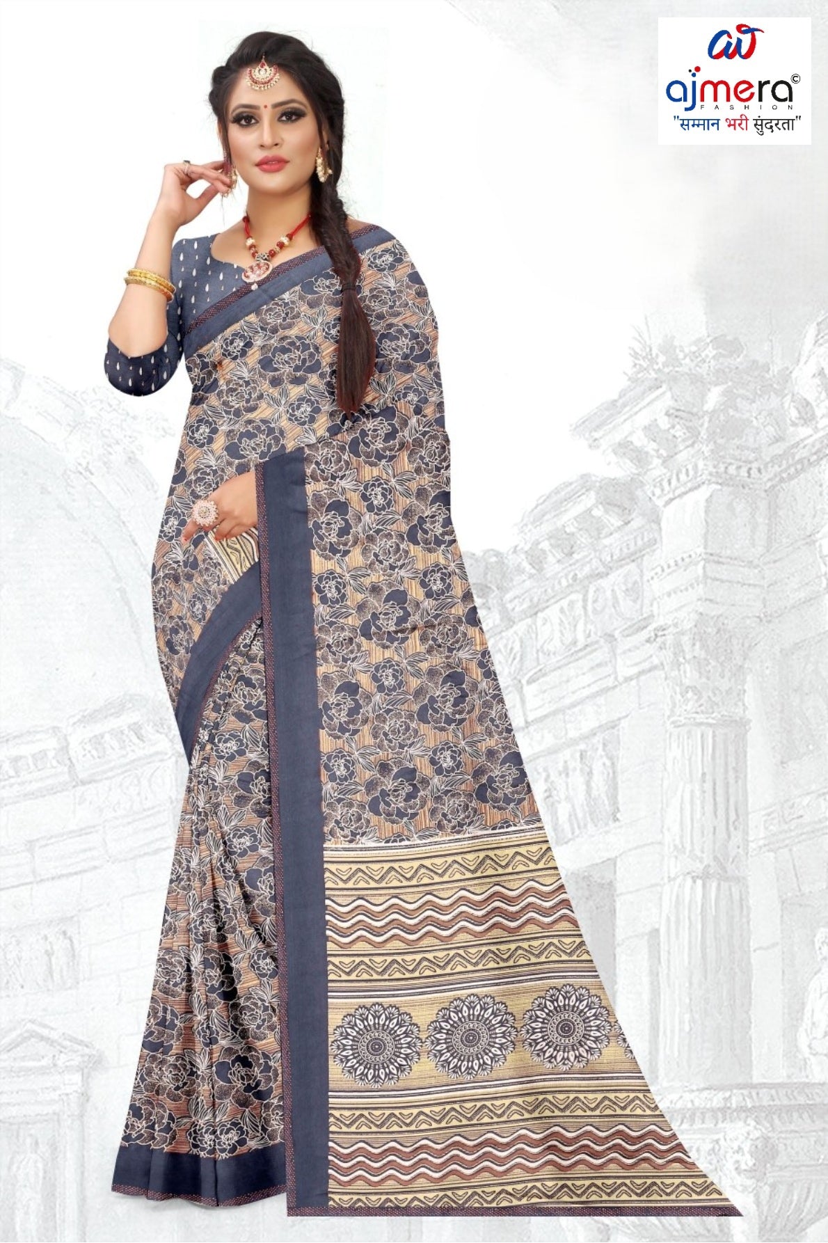 Designer Printed Saree without Blouse for Special Occasions | GLC-DIL LAGGI