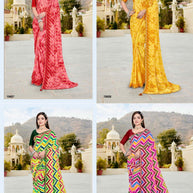 Elegant Printed Saree with Designer Blouse Piece for Festive Wear  | JS-NIKITA-2