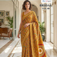 Classic Printed Saree with Blouse Piece for Timeless Traditional Style  | RMF-BRIDAL VOL-8