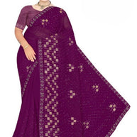 Dyed Matching Saree Supplier with Blouse Piece for Premium Ethnic and Traditional Wear | VKM-COMPANY