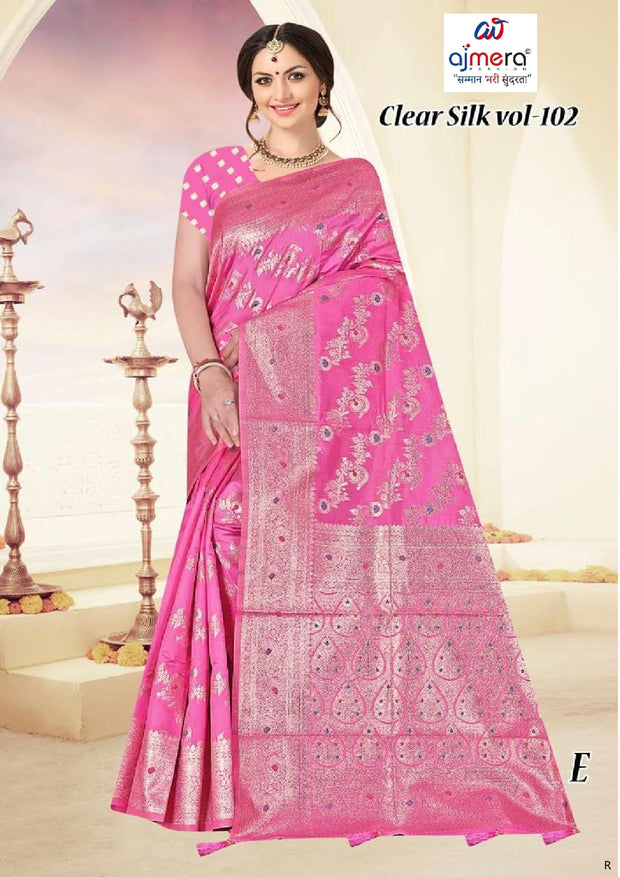 Premium Craft Jacquard Silk Saree With Blouse Piece | TUL-CLEAR SILK VOL-102