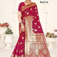 Designer Jacquard Silk Saree with Blouse Piece for Traditional Occasions | TUL-HANSJODA SILK VOL-15
