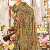 Designer Printed Saree with Blouse Piece for Special Occasions | PRM-ROSE QUEEN