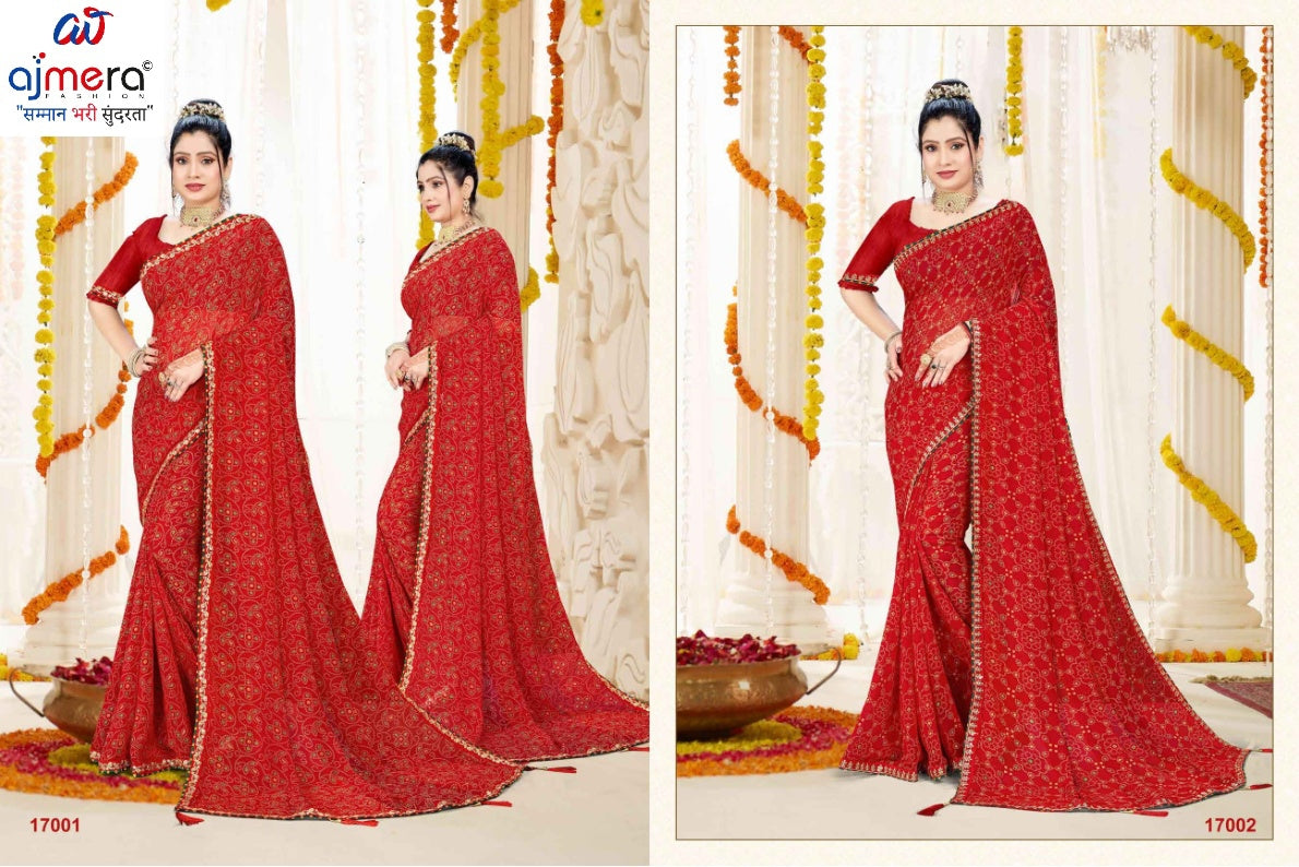 Graceful Printed Saree with Blouse Piece for Modern Ethnic Fashion | JS-SUHAG