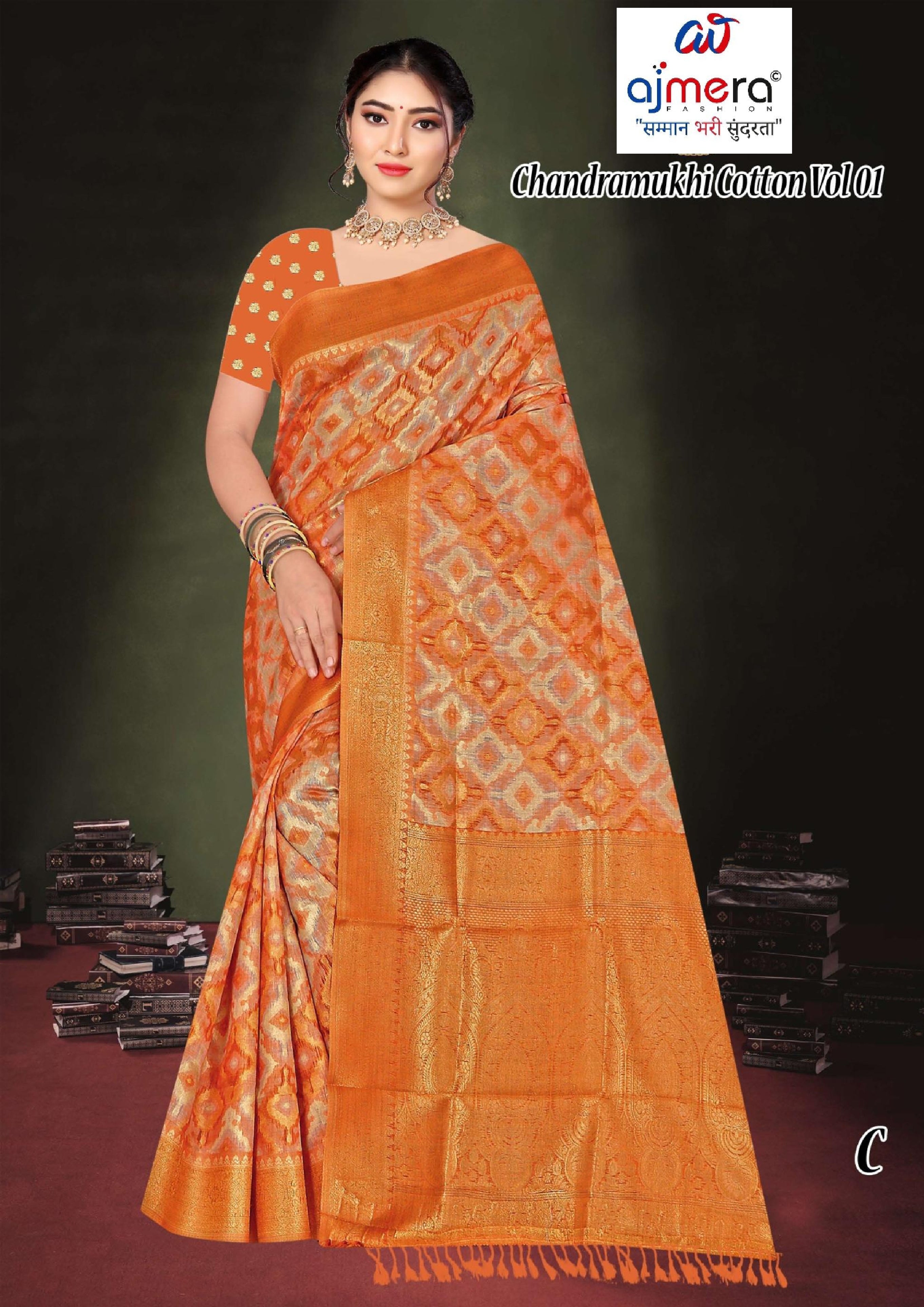 Stylish Jacquard Silk Saree with Blouse Piece for Festive Collection | TUL-CHANDRAMUKHI COTTON VOL-01