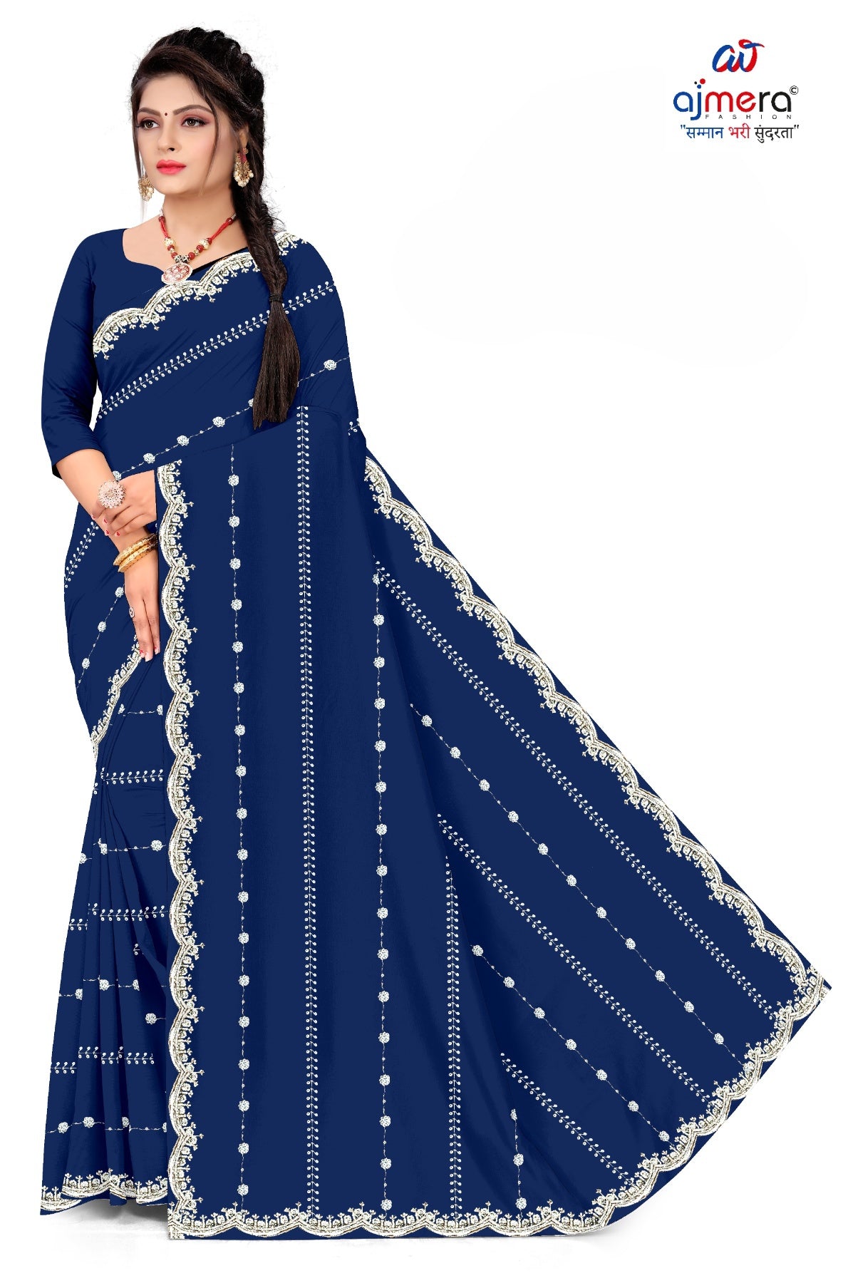 Dyed Matching Saree Manufacturer with Blouse Piece for Premium Ethnic and Traditional Wear | SRS-SHYAM SUNDARI