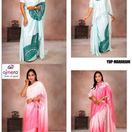 Chinon Print Loose Saree with Blouse for Premium Ethnic and Traditional Wear | YDP-MAHARANI